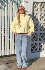 Enya Yellow Funnel Neck Sports Jacket Image