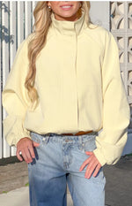 Enya Yellow Funnel Neck Sports Jacket Image