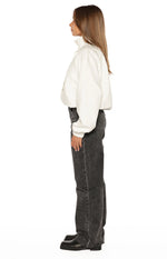 Enya Cream Funnel Neck Sports Jacket Image