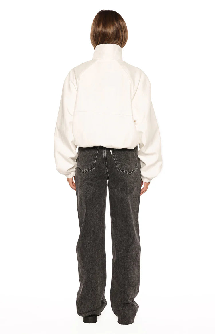 Enya Cream Funnel Neck Sports Jacket Image