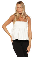Ethel White Denim Top Image