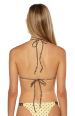 Florida Yellow Polka Dot Triangle Bikini Top Image