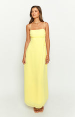 Flossie Yellow Maxi Sleeveless Dress Image