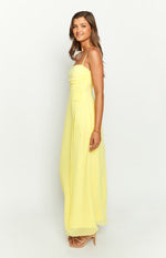 Flossie Yellow Maxi Sleeveless Dress Image