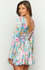 Genovia Floral Long Sleeve Mini Dress Image