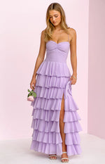 Georgie Lilac Ruffle Maxi Dress Image