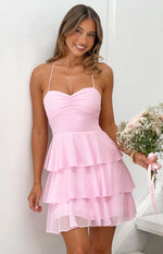 Georgie Pink Ruffle Mini Dress Image