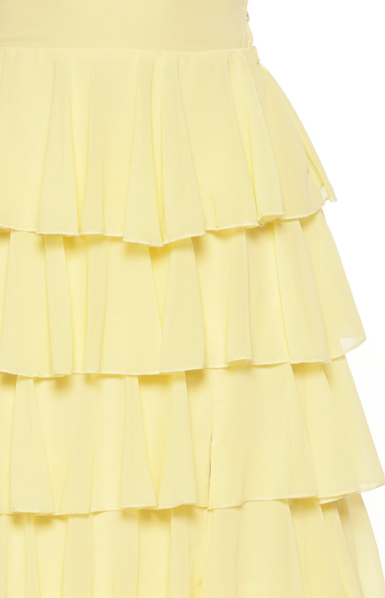 Georgie Yellow Ruffle Maxi Dress - PRE ORDER Image