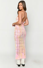 Glance Pink Sequin Strapless Maxi Dress Image