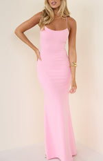 Harriet Pink Crepe Maxi Dress Image