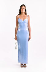 Honey Blue Sequin Maxi Dress Image