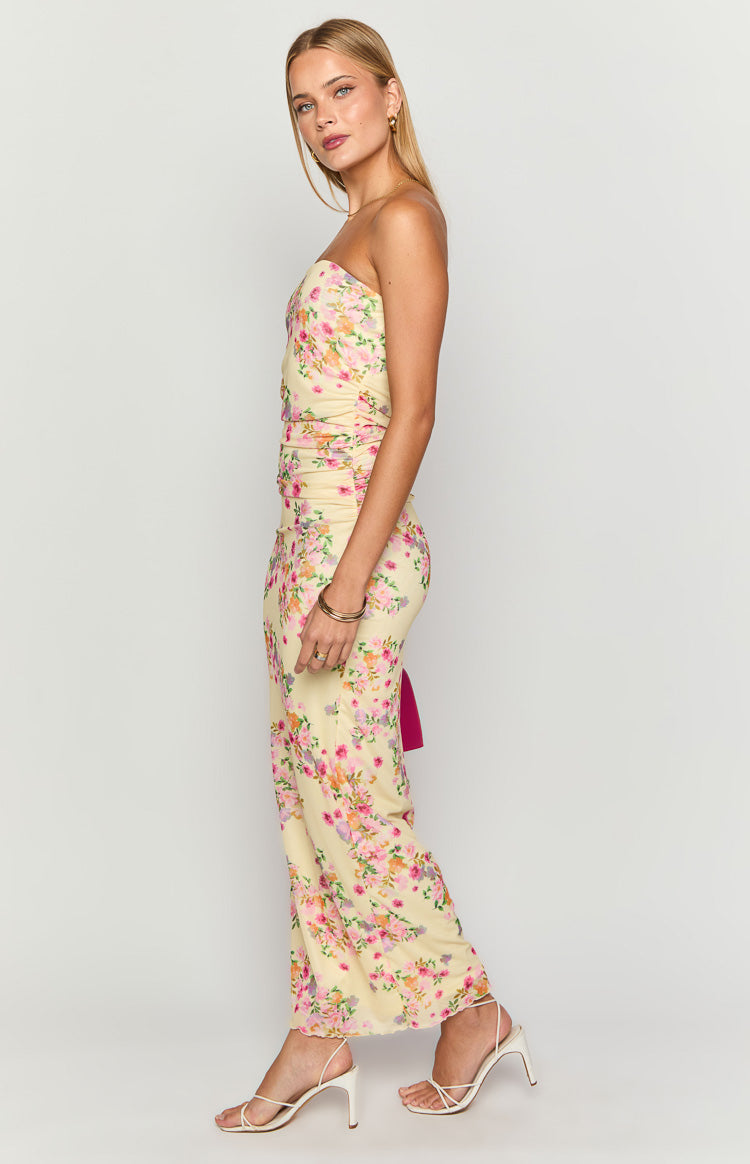 Imogen Yellow Bloom Maxi Dress Image
