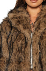 It Girl Chocolate Faux Fur Jacket - PRE ORDER Image