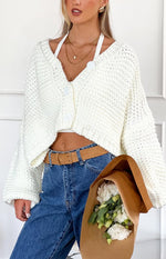 Jen White Knit Cardigan Image