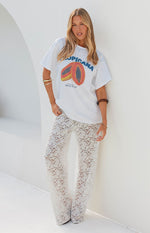 Jev White Lace Pants Image