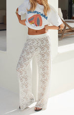 Jev White Lace Pants Image