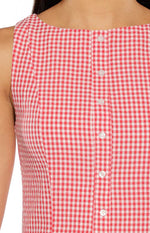 Jordyn Red Gingham Mini Dress Image