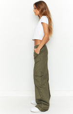Josie Khaki Cargo Pants Image