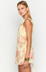 Joyce Yellow Bloom Mini Dress Image