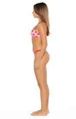 Kaia Pink and Red Polka Dot Bikini Bottoms Image