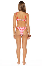 Kaia Pink and Red Polka Dot Underwire Bikini Top Image
