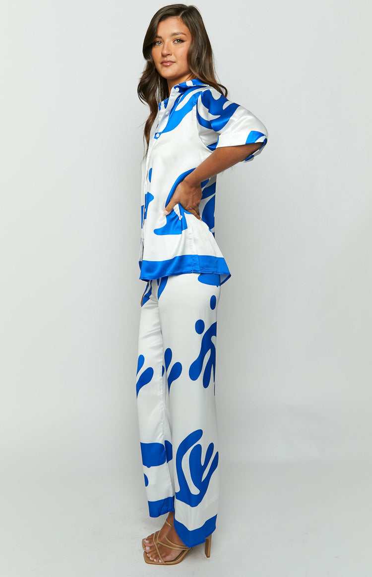 Karren Blue Print Pants Image