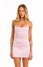 Keane Light Pink Party Mini Dress Image
