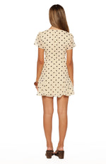 Koda Cream Polka Dot Mini Dress Image
