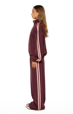 Kosie Burgundy and Pink Stripe Track Jacket Image