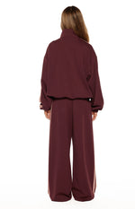 Kosie Burgundy and Pink Stripe Track Pants - PRE ORDER Image