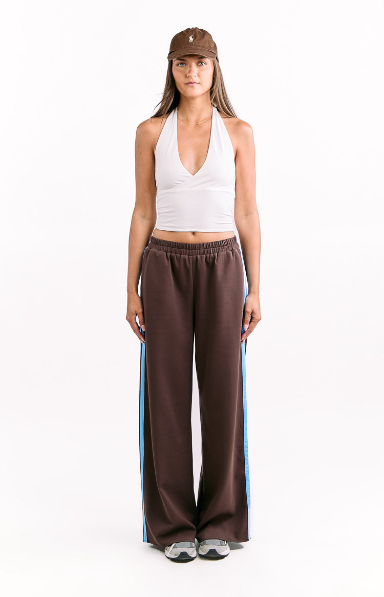 Kosie Chocolate And Blue Stripe Track Pants Image