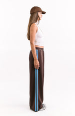 Kosie Chocolate And Blue Stripe Track Pants Image