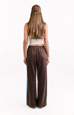 Kosie Chocolate And Blue Stripe Track Pants Image