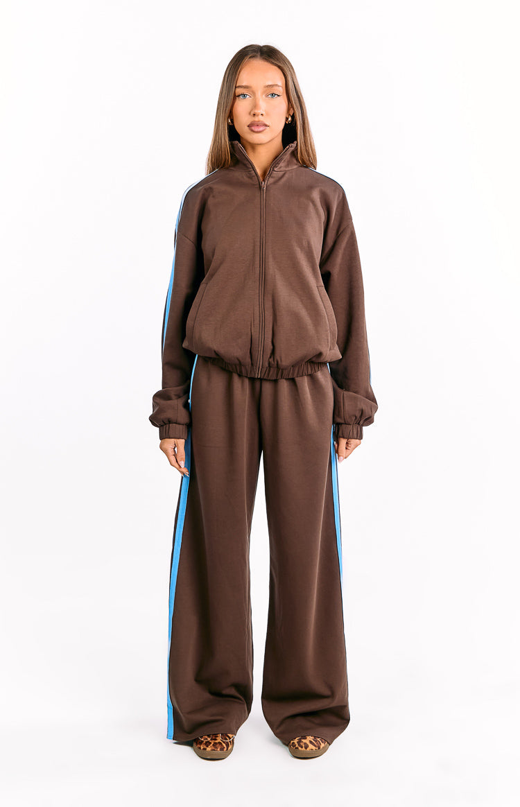 Kosie Chocolate And Blue Stripe Jacket Image
