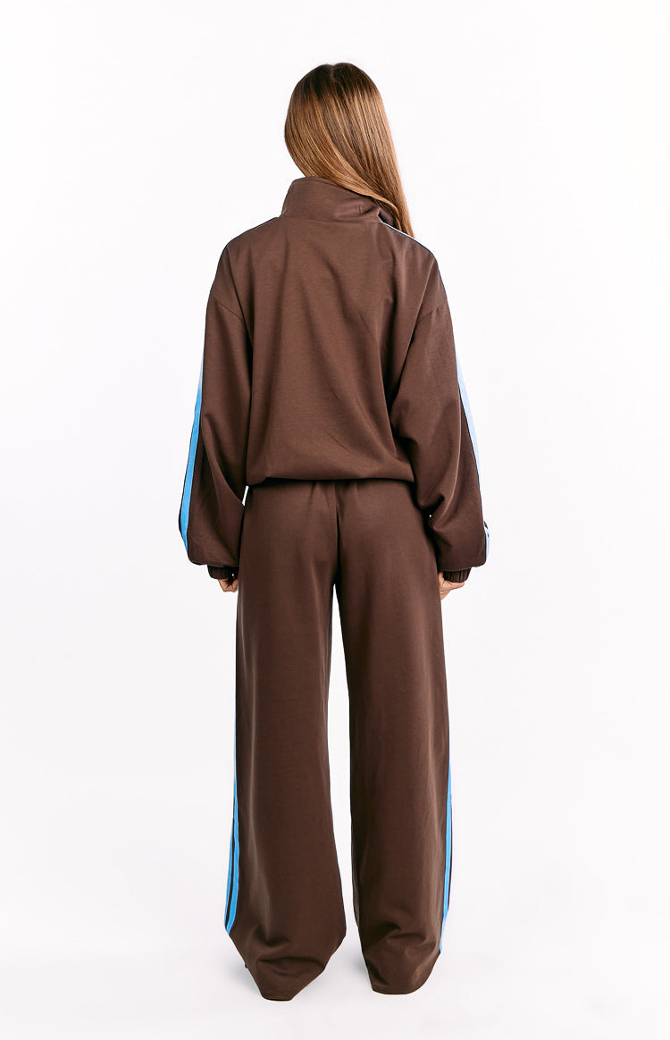 Kosie Chocolate And Blue Stripe Jacket Image
