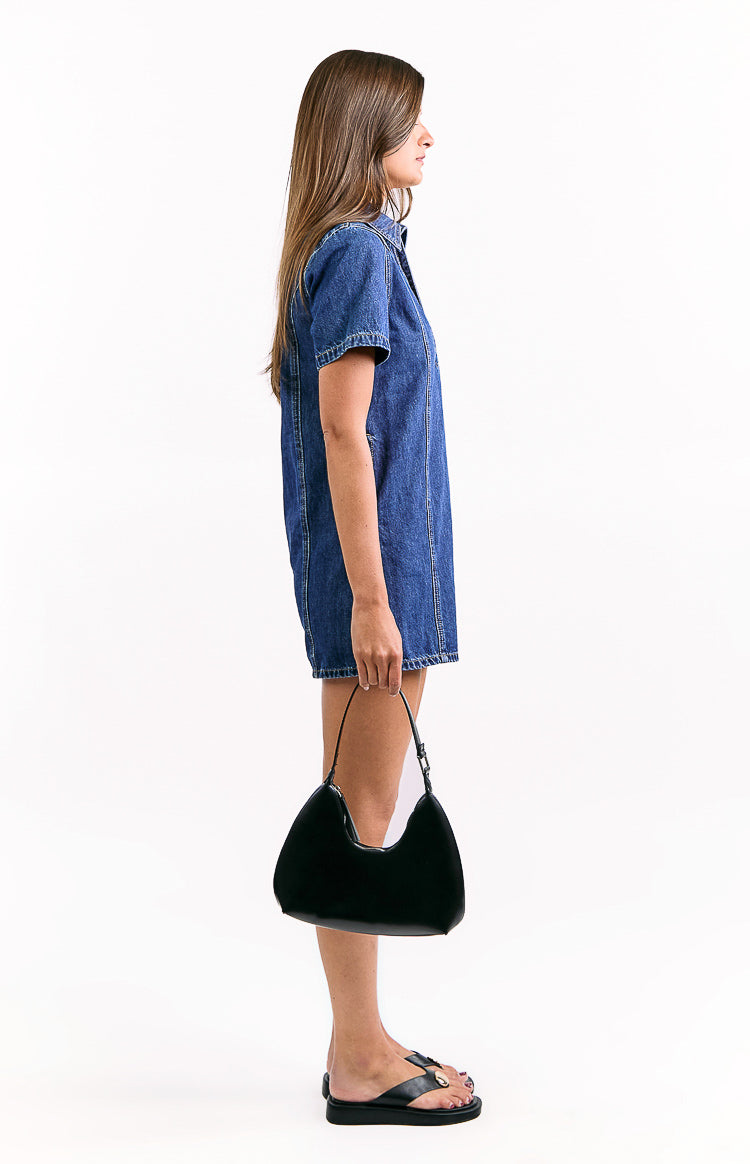 Lachie Dark Wash Denim Mini Dress Image