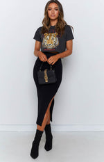 Laurena Knit Midi Skirt Black Image