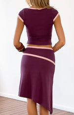 Levi Grape Contrast Bind Jersey Top Image