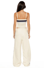 Leya White Contrast Stripe Singlet Image
