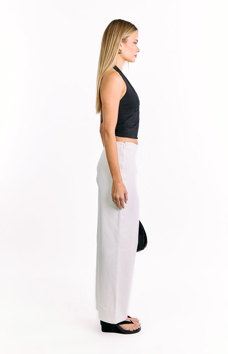 Lila Off White Buckle Pants Image