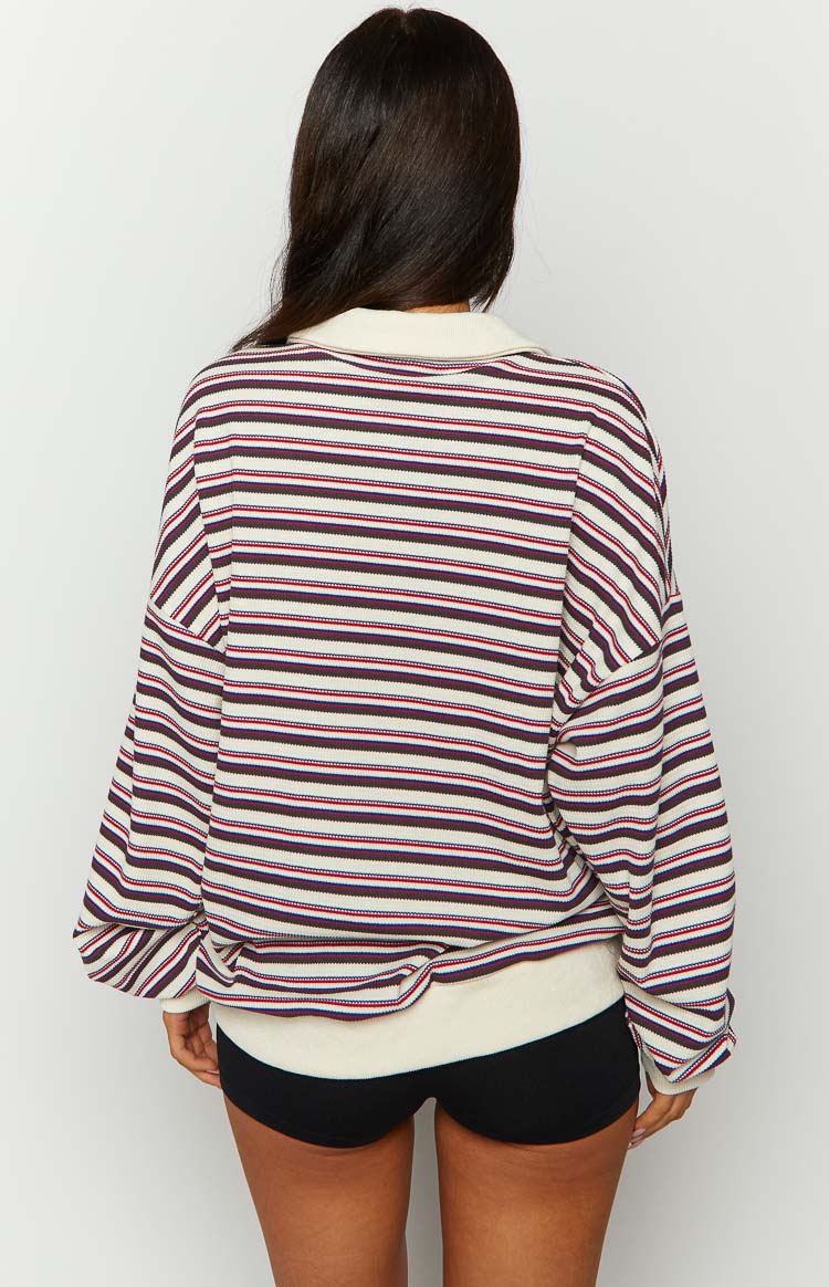 Lioness Porcelain Multi Striped Rugby Jersey Image
