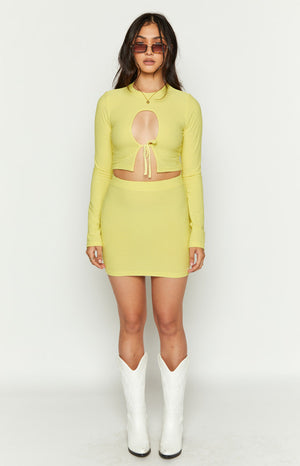 Lizzy Lemon Waffle Top