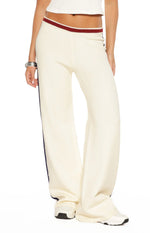 Luna Cream Knit Jacquard Track Pants Image