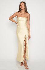 Mackenna Yellow Strapless Maxi Dress Image