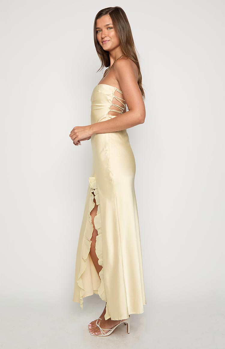 Mackenna Yellow Strapless Maxi Dress Image