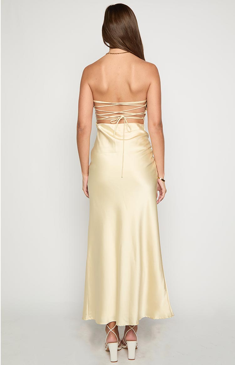 Mackenna Yellow Strapless Maxi Dress Image