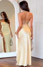 Mackenna Yellow Strapless Maxi Dress Image