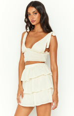 Madelyn Cream Mini Skirt Image