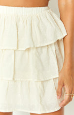 Madelyn Cream Mini Skirt Image