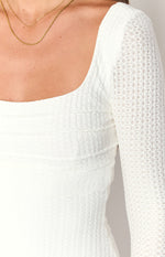 Marcus White Long Sleeve Mini Dress Image